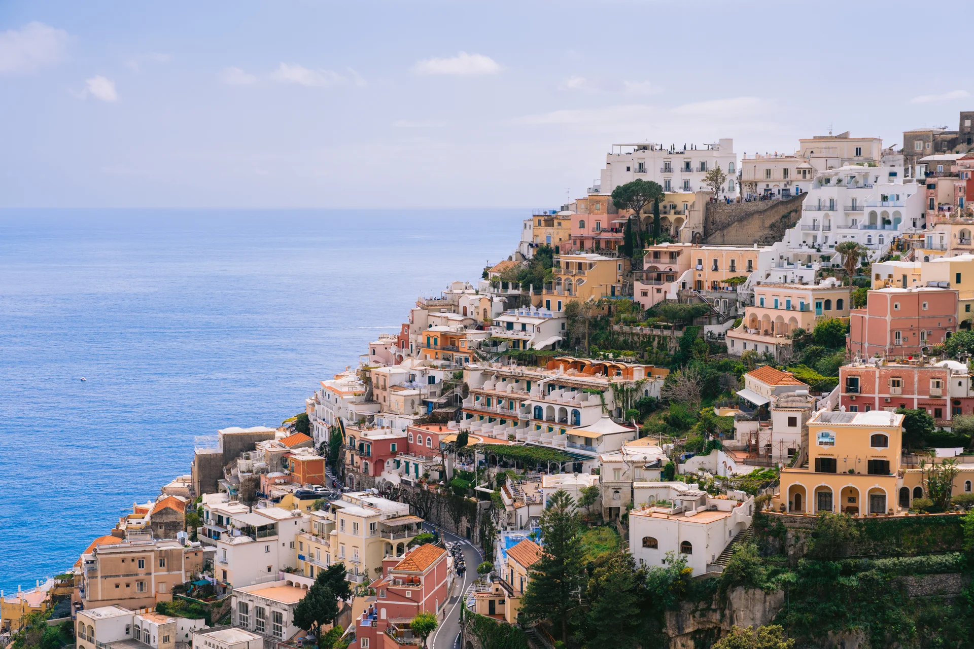 Vista panoramica di Positano dalla terrazza del Loft 57